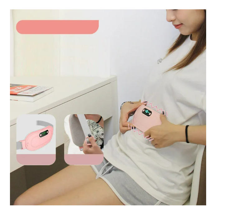 CINTURON CON CALOR Y MASAJE PARA COLICOS MENSTRUALES